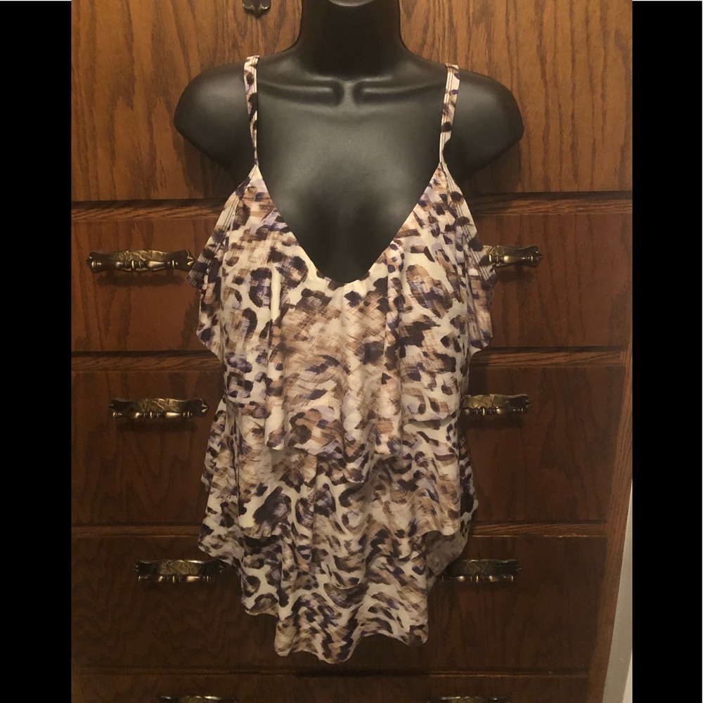 Animal print one piece swimsuit